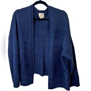 Harper Heritage Navy Textured Knit Cardigan Size Medium